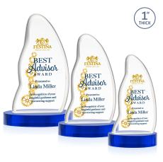Beauford VividPrint Award on Base - Blue - Blue Crystal Awards