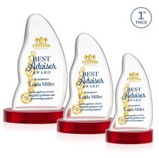 Beauford VividPrint Award on Base - Red - Full Color Awards