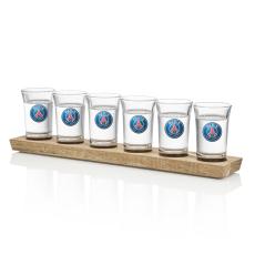 Shot Glasses Set on Acacia - VividPrint - Corporate Gifts