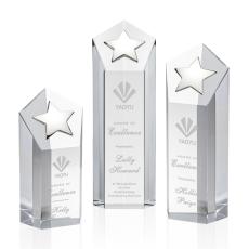Dorchester Silver Star Award - Clear - Octagon Awards