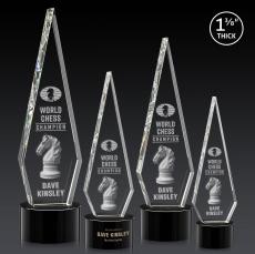 Springfield 3D Award on Marvel Base - Black - Colored Crystal Awards