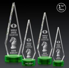 Springfield 3D Award on Stanrich Base - Green - Diamond Awards