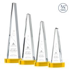 Majestic Tower Award on Alberton Base - Gold - Crystal Pillar Awards
