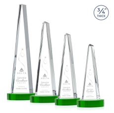 Majestic Tower Award on Alberton Base - Green - Recognition Awards