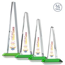 Majestic Tower VividPrint Award - Green - Pyramid Awards