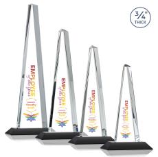 Majestic Tower VividPrint Award - Black - Colored Crystal Awards