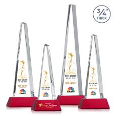 Majestic Tower VividPrint Award on Newhaven - Red - Pyramid Awards