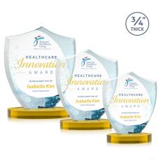 Scudo Shield VividPrint Award on Alberton Base - Gold - Between $80 and $150