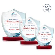 Scudo Shield VividPrint Award on Alberton Base - Red - Over $150