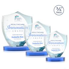 Scudo Shield VividPrint Award on Alberton Base - Sky Blue - Between $80 and $150