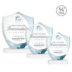 Scudo Shield VividPrint Award on Alberton Base - White - Between $80 and $150