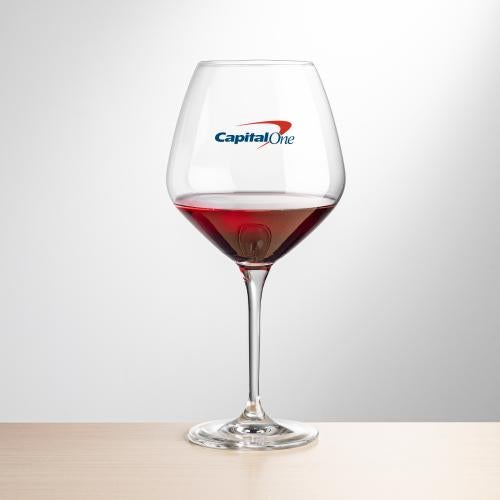 Corporate Gifts - Barware - Wine & Champagne - Wine Glasses - Santiago Burgundy Wine - VividPrint&trade;