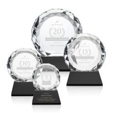 Seville Award on Entwhistle Base - Black - Colored Crystal Awards