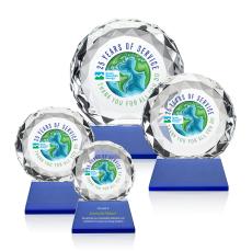 Seville VividPrint Award on Entwhistle Base - Blue - Crystal Awards