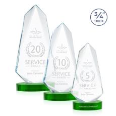 Sheridan Award on Alberton Base - Green - Crystal Awards