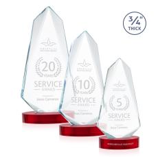 Sheridan Award on Alberton Base - Red - Crystal Awards