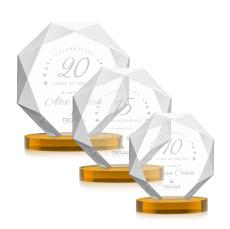 Kitchener Award on Alberton Base - Amber - Crystal Awards