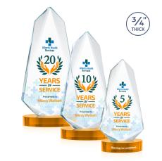 Sheridan VividPrint Award on Alberton Base - Amber - Crystal Awards