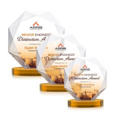 Kitchener VividPrint Award on Alberton Base - Amber - Crystal Awards