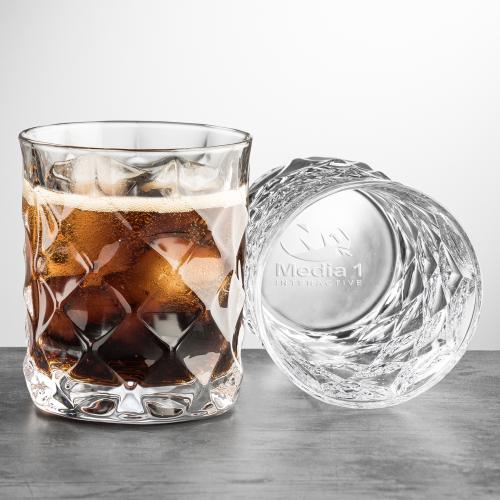 Corporate Gifts - Barware - On the Rocks Tumblers & Glasses - Woodward On-the-Rocks - 10oz