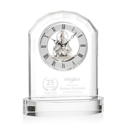 Recognition Awards - Crystal Awards - Birkdale Clock on Base