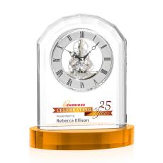Birkdale VividPrint Clock on Base - Red Crystal Awards