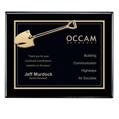 Plaque Awards - Ornamental Plaque - Shovel Plaque