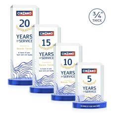 Dalton VividPrint Award on Alberton Base - Sky Blue - Glass Awards