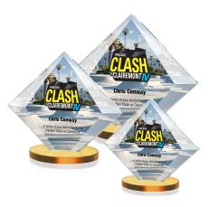 Teston VividPrint Award - Amber  - Yellow Crystal Awards