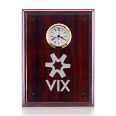 Somerset Clock - Starfire/Rosewood - Appreciation Plaques
