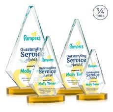 Windsor VividPrint Award on Alberton Base - Amber - Crystal Awards