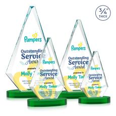 Windsor VividPrint Award on Alberton Base - Green - Crystal Awards