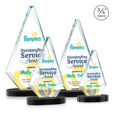 Windsor VividPrint Award on Alberton Base - Black - Colored Crystal Awards