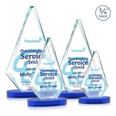 Windsor VividPrint Award on Alberton Base - Blue - Colored Crystal Awards