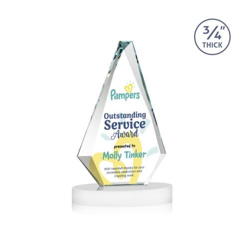 Recognition Awards - Crystal Awards - Windsor VividPrint™ Award on Alberton Base - White