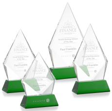 Shelton Award on Newhaven Base - Green - Crystal Awards