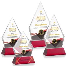 Shelton VividPrint Award on Newhaven Base - Red - Diamond Awards