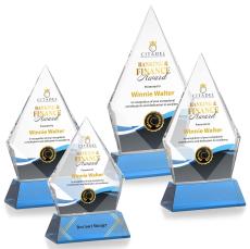 Shelton VividPrint Award on Newhaven Base - Sky Blue - Blue Crystal Awards