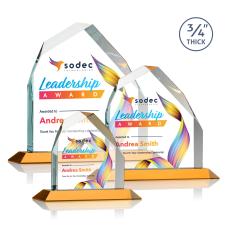 Austere Peak VividPrint Award - Amber - Yellow Crystal Awards
