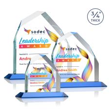 Austere Peak VividPrint Award - Sky Blue - Blue Crystal Awards