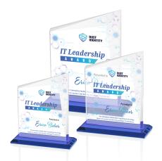 Bellamy VividPrint Award - Blue - Blue Crystal Awards