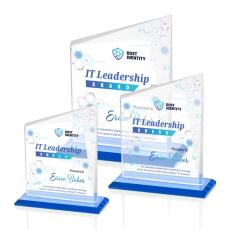 Bellamy VividPrint Award - Sky Blue - Colored Crystal Awards