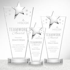 Mantella Chrome Star Award - Clear - Octagon Awards