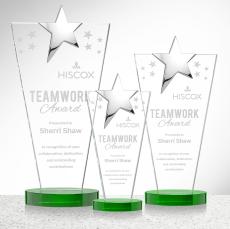 Mantella Chrome Star Award - Green - Octagon Awards