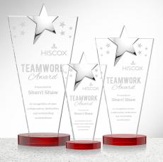 Mantella Chrome Star Award - Red - Octagon Awards