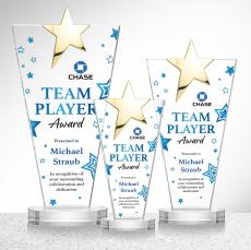 Mantella Gold Star VividPrint Award - Clear - Crystal Awards