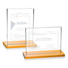 Emperor Award - Amber (Horiz) - Yellow Crystal Awards