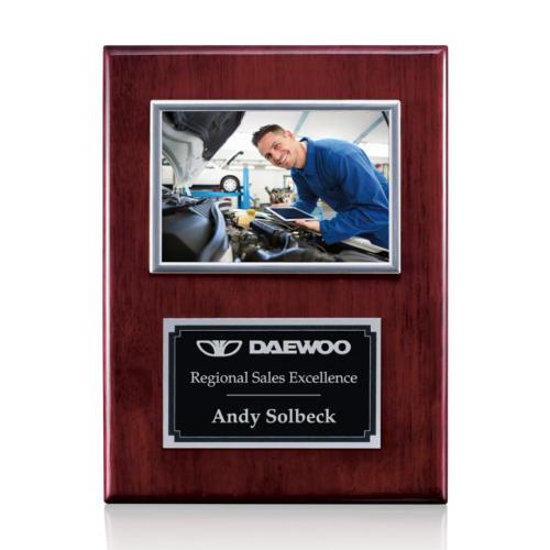 Plaque Awards - Photo Plaques - Metcalfe - Rosewood/Silver