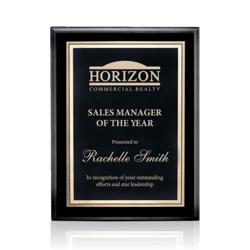 Plaque Awards - Retirement Plaques - Farnsworth/Ashbury - Black/Black