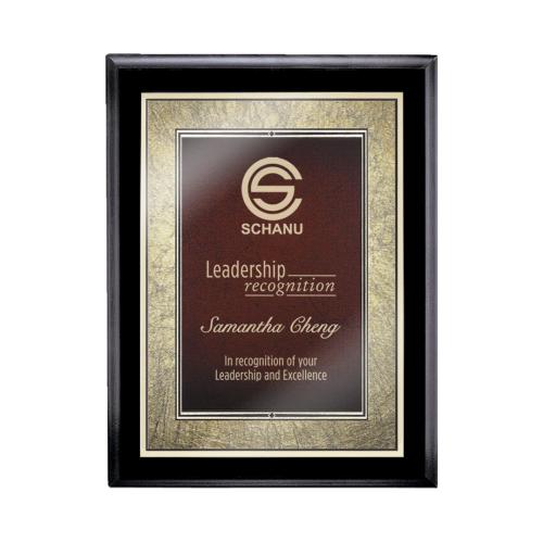 Plaque Awards - Retirement Plaques - Farnsworth/Tamara - Black/Burgundy